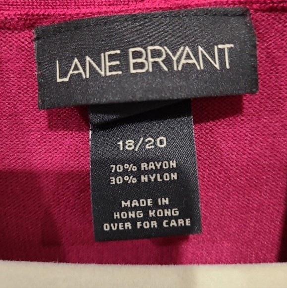 Lane Bryant Surplice, long sleeve sweater with ribbed bottom.  Burgandy SZ 18/20 - Picture 2 of 9